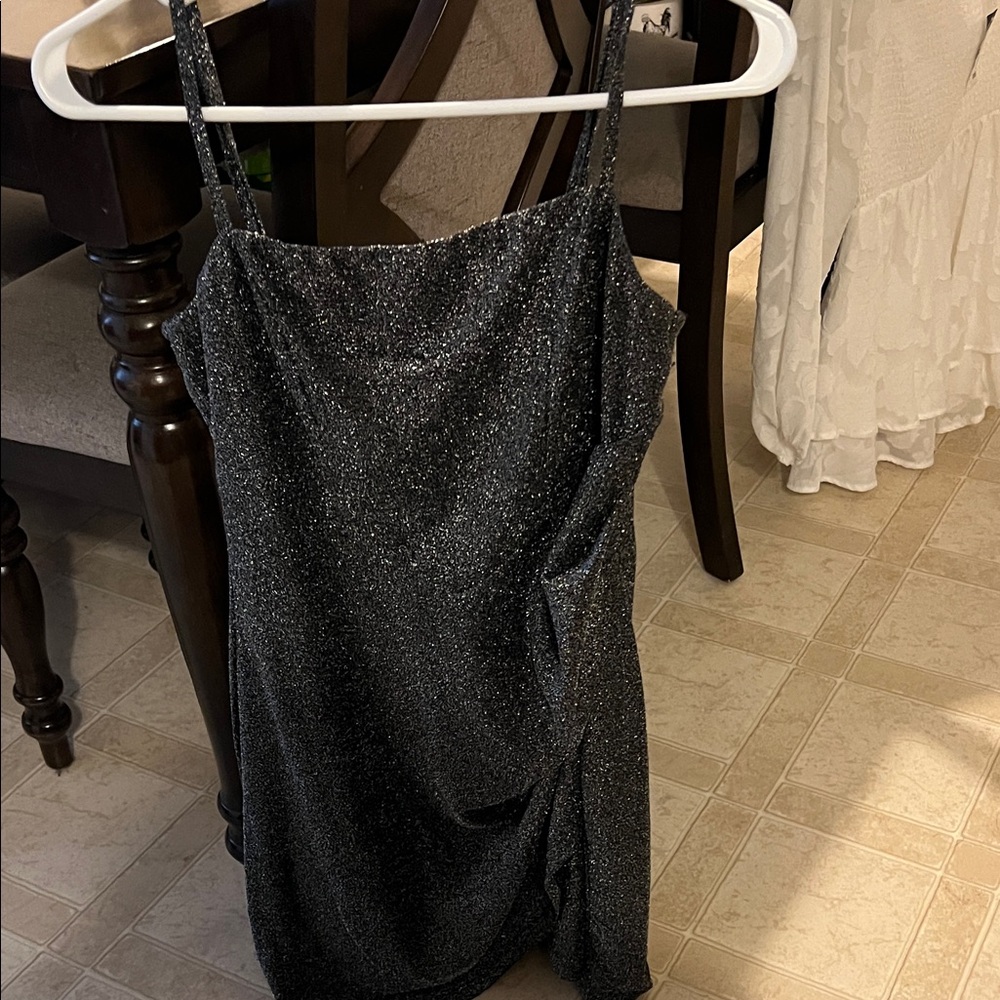 Trixxi Black Sparkle Mini Dress